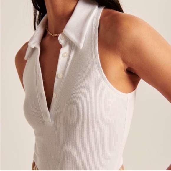 Bundle of two Abercrombie & Fitch ribbed polo bodysuits - Picture 4 of 7